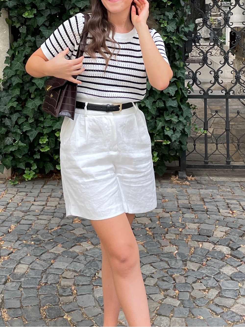 White Linen Shorts